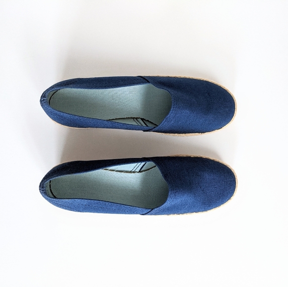 🇺🇸 NIB Vintage Tred-Lite Espadrilles Navy Made In USA - Picture 4 of 6